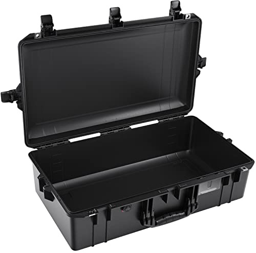 PELI 1605 Air Leichter Transportkoffer für Kamera Equipment, Wasser- und Staubdicht, 50L Volumen, Ohne Schaumstoffeinlage, Farbe: Schwarz