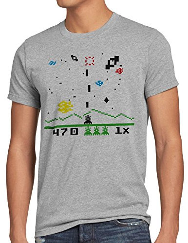 style3 Sheldon Dinos Herren T-Shirt, Größe:M;Farbe:Grau meliert