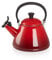 Le Creuset Bouilloire Kone Pour Cuisinière avec Sifflement, Acier Émaillé, 1,6 L, Cerise, 92000200060000