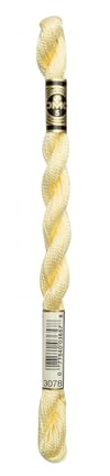 DMC Pearl Cotton Skeins Size 5 - 27.3 Yards-Very Light Golden Yellow
