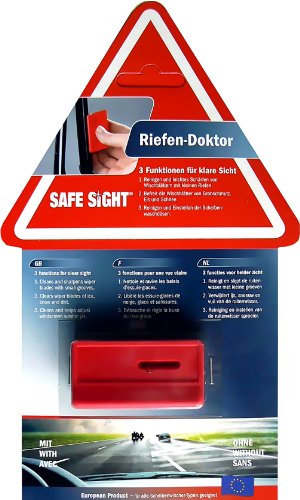 Cartrend 6405SA Scheibenwischerreiniger Safe Sigth (2 in 1). Entfernt Schmutz und Schnee von Scheibenwischerblättern. Inkl. Wischerdüsen-Einsteller.