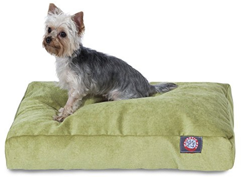 Majestic Pet Rectangular Dog Bed, X-Large, 50x42x5 in, Washable, Apple