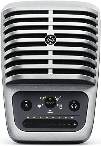 Shure MV51 Microfono Digitale A Condensatore Con Diaframma Largo, Usb E Cavo Lightning, Argento