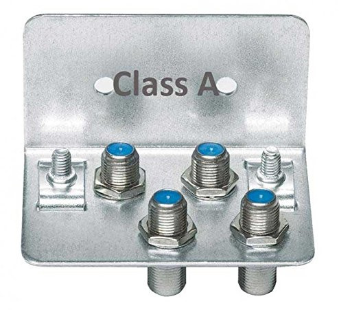 kab24® HQ Erdungswinkel/Erdungsblock 4-Fach Class A mit Cabelcon F-81-HQ F-Verbindern