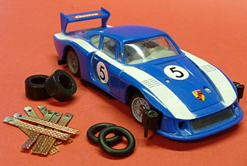 WIM-Slotcar 4-STÜCK Reifen VORNE/HINTEN + 8 Schleifer für Carrera Servo 140 V1 Auto`s