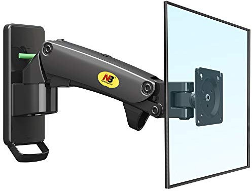 North Bayou TV-LED-Monitor-Wandhalterung mit Drehgelenk und Gasdruckfeder für 17-27 Zoll Bildschirme