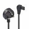 Lindy 1m Power Cable 3 Pin Plug to Right Angled IEC C7 Lead - Black