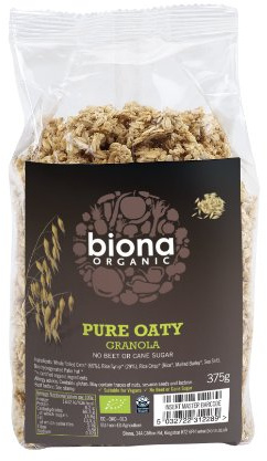 Biona Organic Granola Pure Oaty 375g-12 Pack