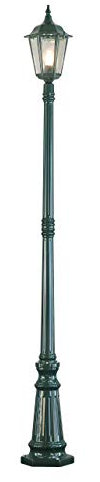 Konstsmide Firenze 7233-600 Mastleuchte / B: 25cm T: 25cm H: 220cm / 1x100W / IP43 / lackiertes Aluminium / grün