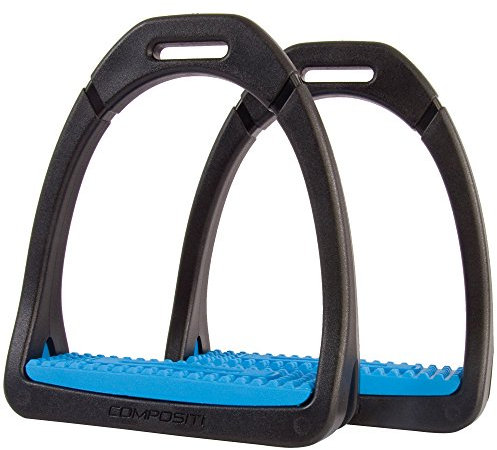 Shires Compositi Premium Profile Lightweight Polymer Horse Stirrups - - 4 3/4 Width Black/Child