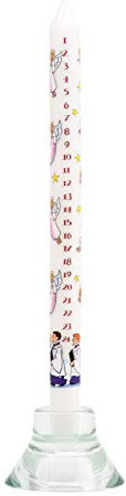 Alison Gardiner Heavenly Angel Remembrance Christmas Blue Chor Wax Festive Advent Dinner Candle 12 Hours Burn Time Tall 29.5 cm