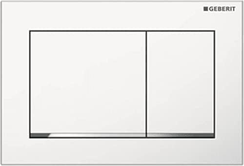 Geberit Omega 30 Drückerplatte Weiß Glänzend/Chrom/Weiß für Geberit Omega Unterputzspülkasten 12cm