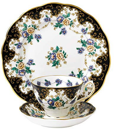 Royal Albert 105 100 Years 40017587 1910 Duchess Tasse à thé, Soucoupe, Assiette de 20 cm, Lot de 3 pièces, Porcelaine Anglaise
