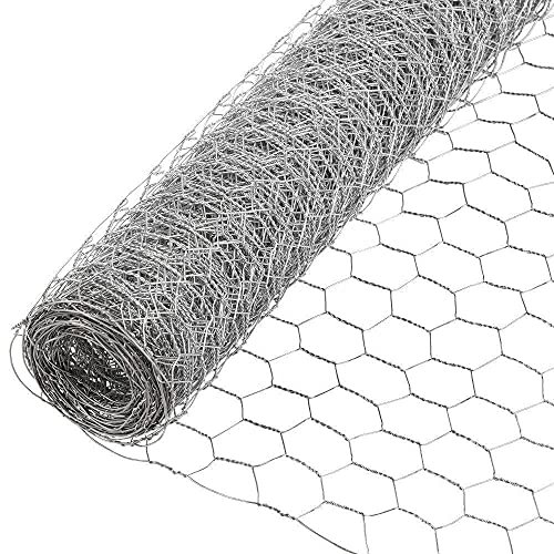 Floralcraft Chicken Wire Mesh (5m x 0.6m) Galvanized Hexagonal Fencing Wire with 13mm Mesh, Chicken Netting Wire for DIY Craft Projects, Small Plants and Vegetables