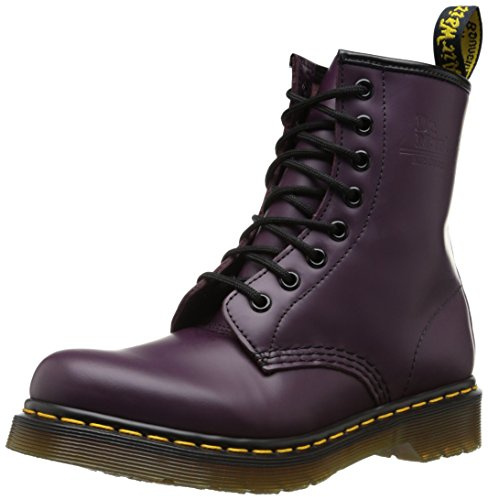 Dr. Martens Women's 1460 Smooth Leather 8 Eye Boot, Purple, 5
