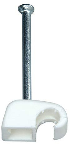 Kopp 342601084 Iso-Schellen 4-7 mm, mit gestifteten Stahlnadeln 30 mm, 50 Stück, weiß