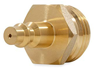Camco RV Blowout Plug for Winterization - Features Brass Quick Connect-Aids for Easy Attachment - Essential RV Winterization Tool Prevents Freeze Damage (36143)