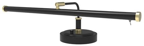 Cocoweb Adjustable LED Upright Piano Desk Lamp in Black with Brass Accents - PLED101D
