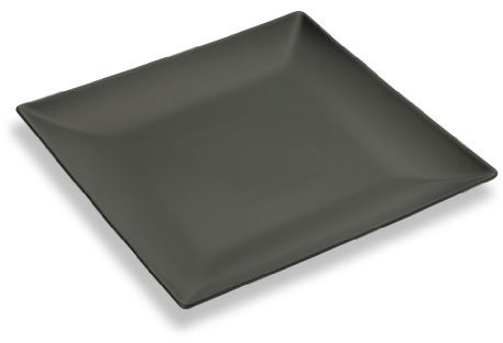 Nextday Catering Equipment Supplies B2772 par placa, luna cuadrado, cerámica, 18 cm, negro (Pack de 6)