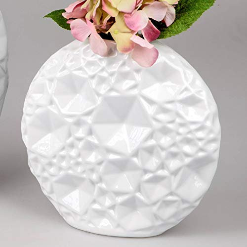 Moderne creme weisse deko Vase