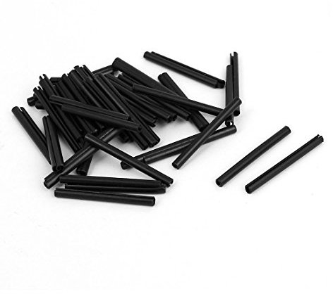 sourcing map 50Stk M2x25mm Carbon Stahl Split Federung Zylindrical Nagel Dübel Cotter Nagel