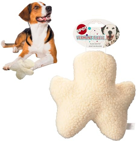 SPOT 8in Vermont Style Fleece Chewman Dog Toy – Soft Plush Squeaky Comfort Toy for Small & Medium Dogs and Puppies – Safe for Light Chewers – No Plastic Parts – Calming Cuddly Pet Toy
