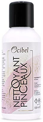 OCIBEL - Nettoyant Pinceaux - 100 ml pour Manucure, Faux Ongles et Nail Art