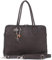 Catwalk Collection Handbags - Damen Leder Schultertasche Groß - Arbeitstasche für Notizbuch A4 - Abnehmbarer Schultergurt - GROSVENOR - Schokolade
