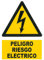 Wurko - Cartel Adhesivo Peligro Riesgo Eléctrico 7,5 x 5,5 cm