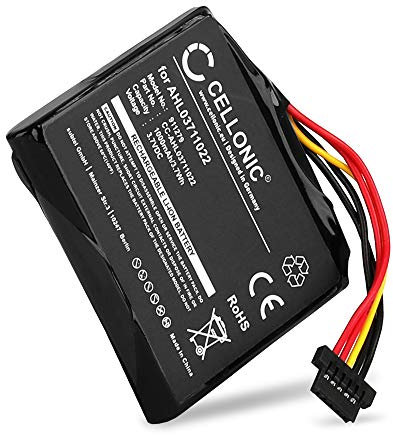 CELLONIC, battery sat nav compatible with TomTom GO Live 820 Europe, Go Live 825 Europe, 4EH52 (1000mAh, 3.7V) Replacement battery AHL03711022 VF6M