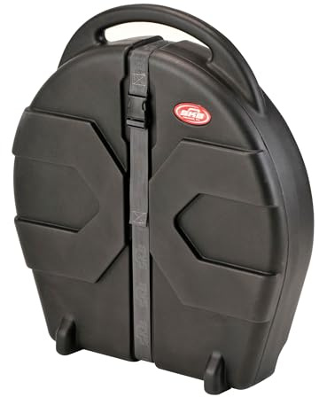 SKB Cases 22-Inch Rolling Cymbal Vault, Rolling Case for 22-Inch Cymbals, Holds Up to 8 Traditionally Shaped Cymbals, Includes Carrying Handle