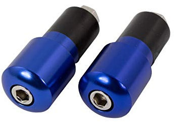Motorcycle Bar Ends Universal Slim Fits 22.2mm Motorbike Handlebars With 18mm Inside Diameter (Blue)