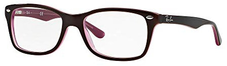 Ray-Ban RX5228 2126 50-17 Rayban RX5228 2126 50-17 Wayfarer Brillengestelle 53, Schwarz