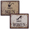 Luxus Pur UG 2 WC Schilder Toilet Women & Toilet Men Retro Blechschilder 3D Toiletten Schild