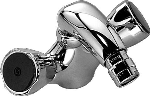 Bidetarmatur-Zweigriffarmatur-Einlochbidetbatterie-Schwenkbarer Kugelprelator und Luftsprudler -Bidetbatterie mit kompl.Ablauf Garnitur-Hochdruckarmatur-von Bruse-4 Verschiedene Griffe wählbar-Nr.3199F