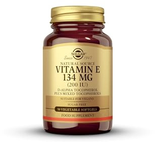 Solgar Natural Source Vitamin E 134 mg (200 IU) Vegetable Softgels - Pack of 50