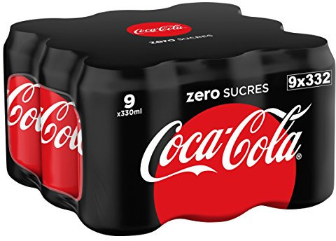 Coca-Cola - Zero, Lata 330 ml (Pack de 9)