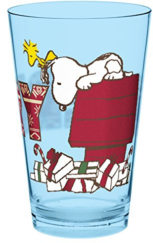 Zak! Designs Tumbler with Snoopy and Woodstock,Merry, Break-Resistant and BPA-Free Plastic, 22 oz.