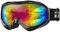 OutdoorMaster OTG Skibrille - Überbrille Ski-/Snowboardbrille für Männer, Frauen & Jugendliche - 100% UV-Schutz (VLT 15% Revo Rot)