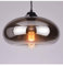 KOSILUM - Suspension goutte d'eau verre fumé noire - Ellipse - Lumière Blanc Chaud Eclairage Salon Chambre Cuisine Couloir - 1 x 60W - - E27 - IP20