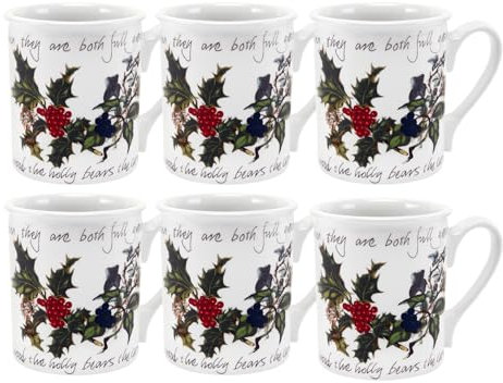 Portmeirion the Holly and the Ivy Single Breakfast Mug (Set of 6)