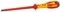 C.K Dextro VDE Slotted Screwdriver 5.5mm x 100mm, Electricians Insulated Flat Head Screwdrivers, 10,000v Test, Gripping Precision Tip, Electrical Terminal Flathead Screw Driver, Hand Tools T49144-055