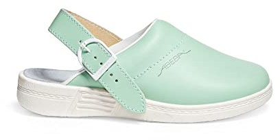 Abeba Clog 7091 - the original, Glattleder, Mint/Weiß, zertifiziert, 35 EU