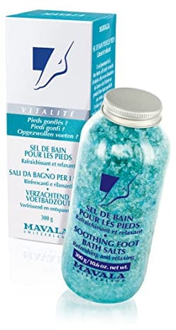Mavala - Sel de Bain pour les Pieds - Sel Rafraîchissant et Relaxant de la Mer Morte - Vertus Apaisantes, Vivifiantes - Parfum Agréable - Idéal Avant Pédicure - 300g