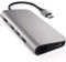 SATECHI Hub USB C Adaptador Multipuerto de Aluminio, HDMI 4K @ 60Hz, Carga Pass-Through 49W, Ethernet, Lectores SD/MicroSD, 3X USB 3.0, para MacBook Pro/Air, iPad, Mac Mini, iMac – Gris Espacial