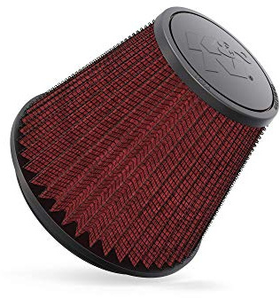 K&N Universal Clamp-On Air Filter: High Performance, Premium, Washable, Replacement Filter: Flange Diameter: 6 In, Filter Height: 6 In, Flange Length: 0.625 In, Shape: Round Tapered, RF-1048
