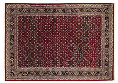 BADOHI HERATI echter klassischer Orientteppich handgeknüpft in rot-blau, Größe: 70x140 cm