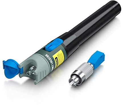 ipolex Visual Fault Locator (VFL), Red Light Pen 10mW Testeur de Câble à Fibre Optique avec Connecteur de 2,5 mm 10KM pour Fiber Fault Finding