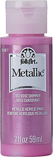 FolkArt Metallic Acrylic Paint in Assorted Colors 652 Rose Shimmer