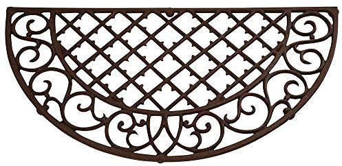RUSTIKALER FUSSABTRETER Matte Eisen JUGENDSTIL HALBRUND